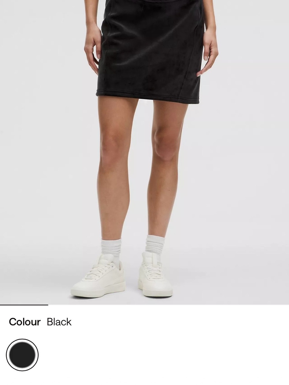 lululemon athletica Black Active Scuba HR Mini Skirt Velvet Medium NWT